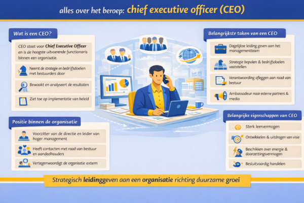 Alles over het beroep chief executive officer Wat doet een chief executive officer
